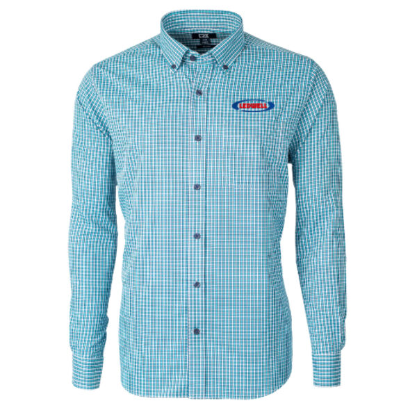 Ledwell - Cutter & Buck Versatech Multi Check Stretch Mens Long Sleeve Dress Shirt Thumbnail