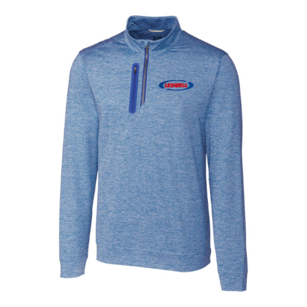 Ledwell - Cutter & Buck Stealth Heathered Quarter Zip Mens Pullover Thumbnail