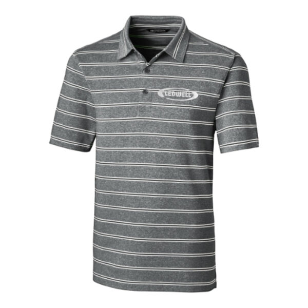 Ledwell - Cutter & Buck Forge Heathered Stripe Stretch Mens Polo Thumbnail