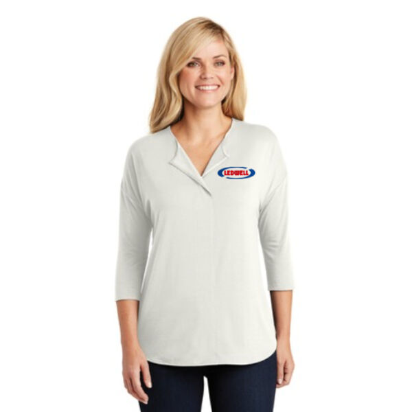 Ledwell - Ladies Concept 3/4-Sleeve Soft Split Neck Top Thumbnail