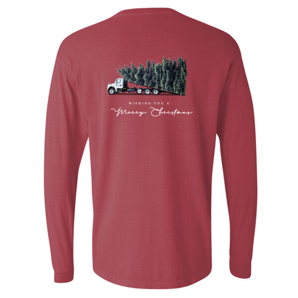 Merry Christmas - Garment-Dyed Heavyweight Long Sleeve T-Shirt Thumbnail