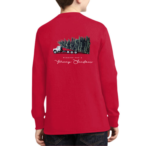 Merry Christmas - Youth Long Sleeve Core Cotton Tee Thumbnail